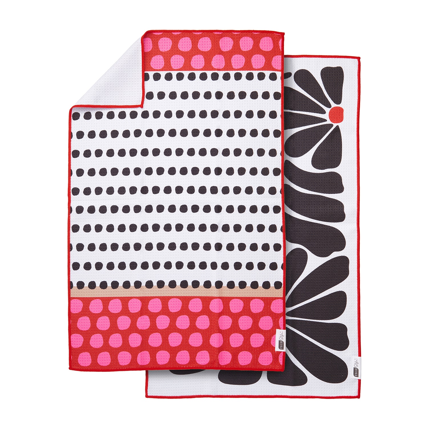 Ritz Microfiber  Waffle Flower & Dots 2-pc. Kitchen Towel