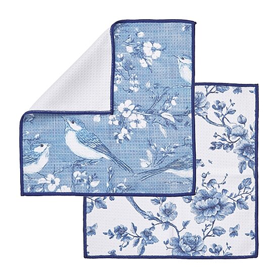 Ritz Microfiber  Waffle Birds & Branches 2-pc. Dish Cloth