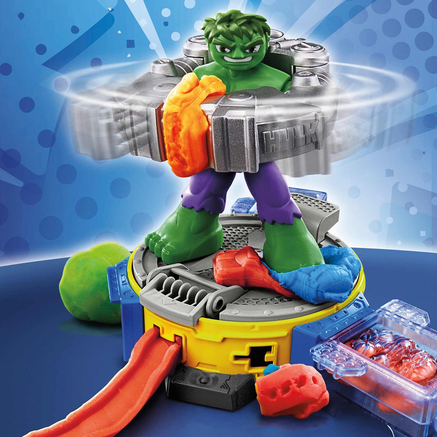 Play-Doh Marvel Hulk Smash & Squish Playset With Hulk Action Figure 10-pc. Clay