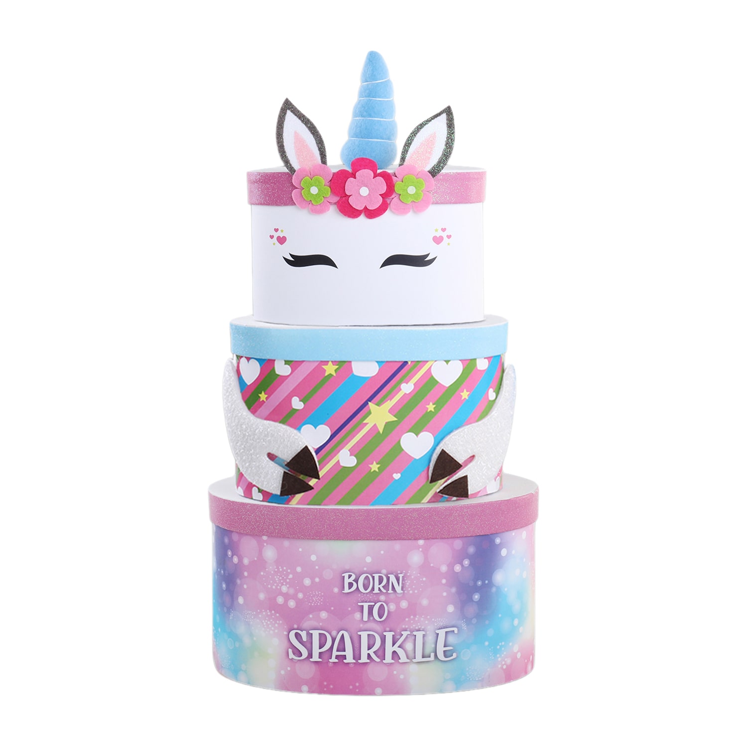 Alder Creek Born To Sparkle Unicorn Tower Food Set