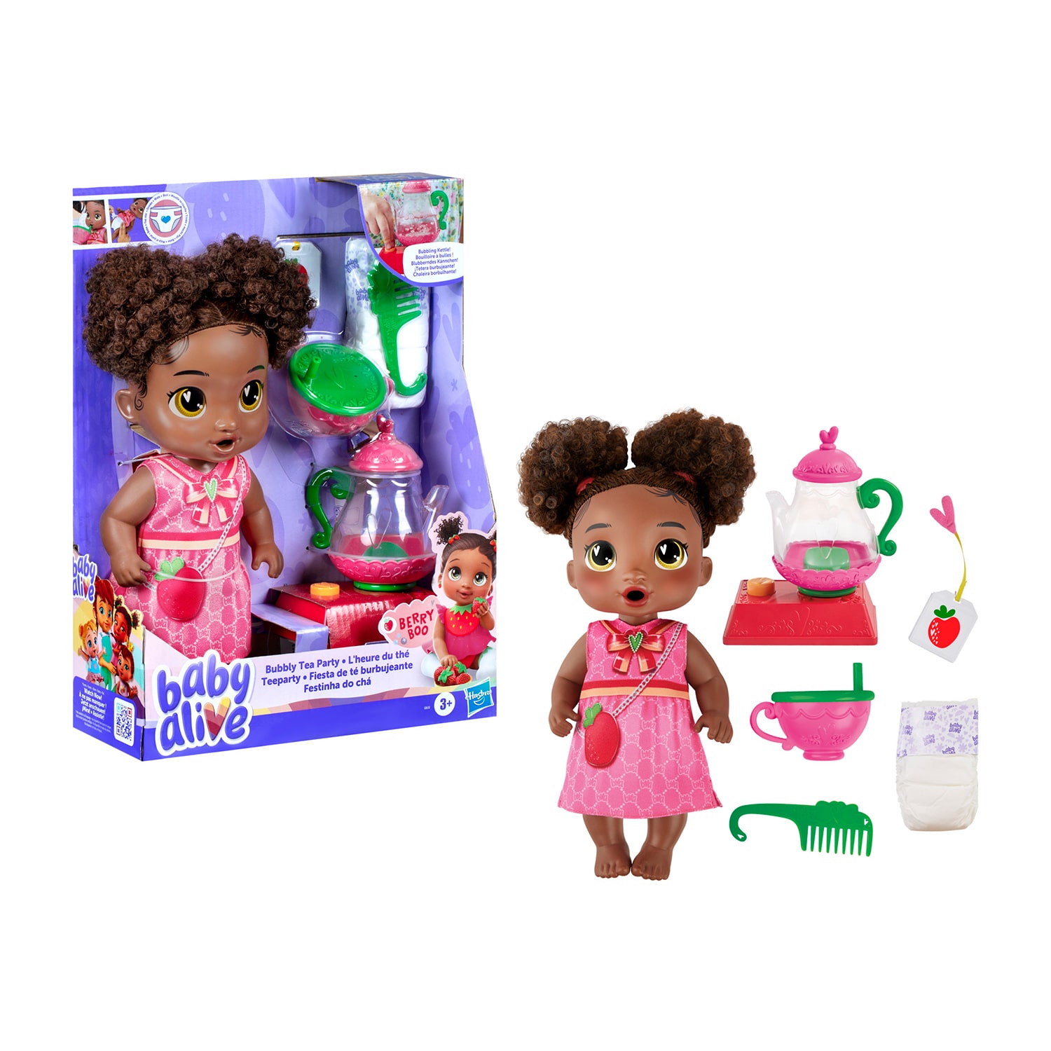 Hasbro Baby Alive Bubbly Tea Party Berry Boo 7-pc. Doll