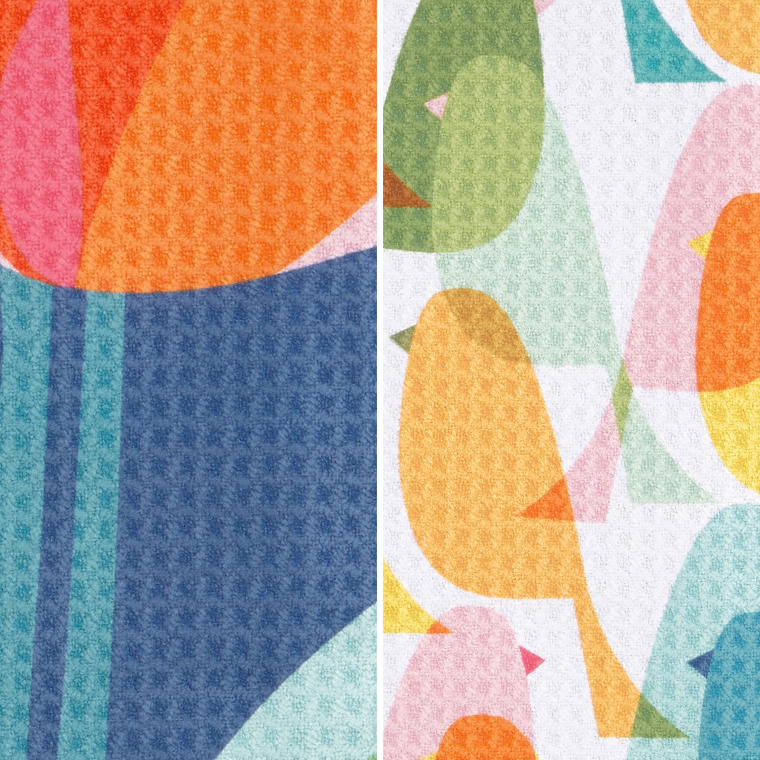 Ritz Microfiber  Waffle Flowers Birds 2-pc. Kitchen Towel