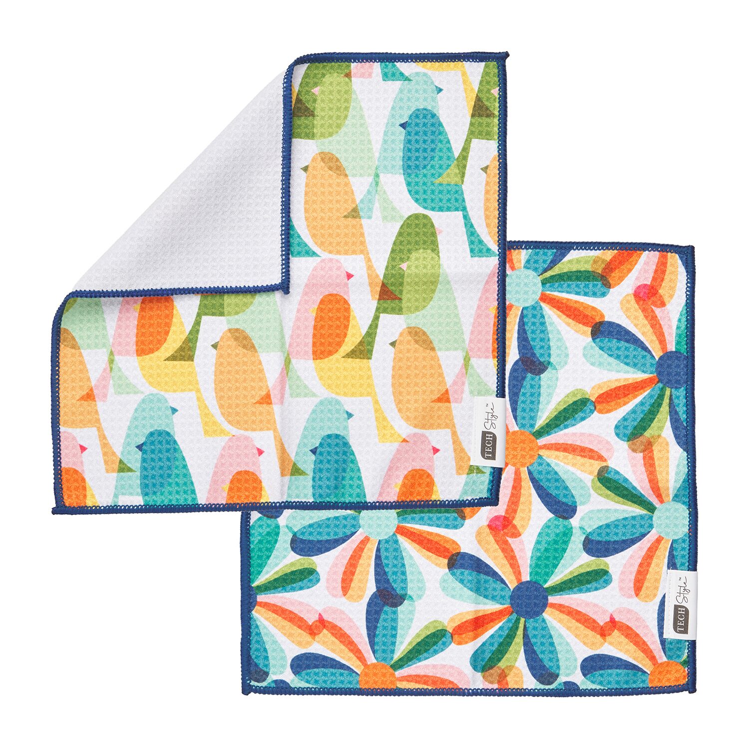 Ritz Microfiber  Waffle Flowers & Birds 6-pc. Dish Cloth