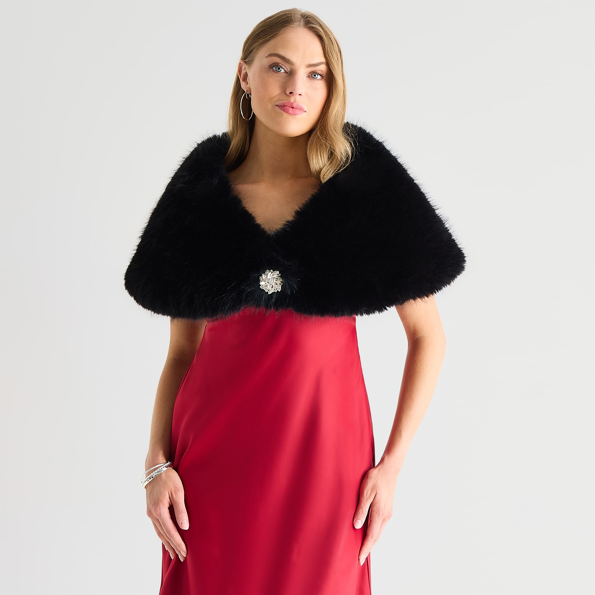 Perceptions Womens Round Neck Short Sleeve Shrug