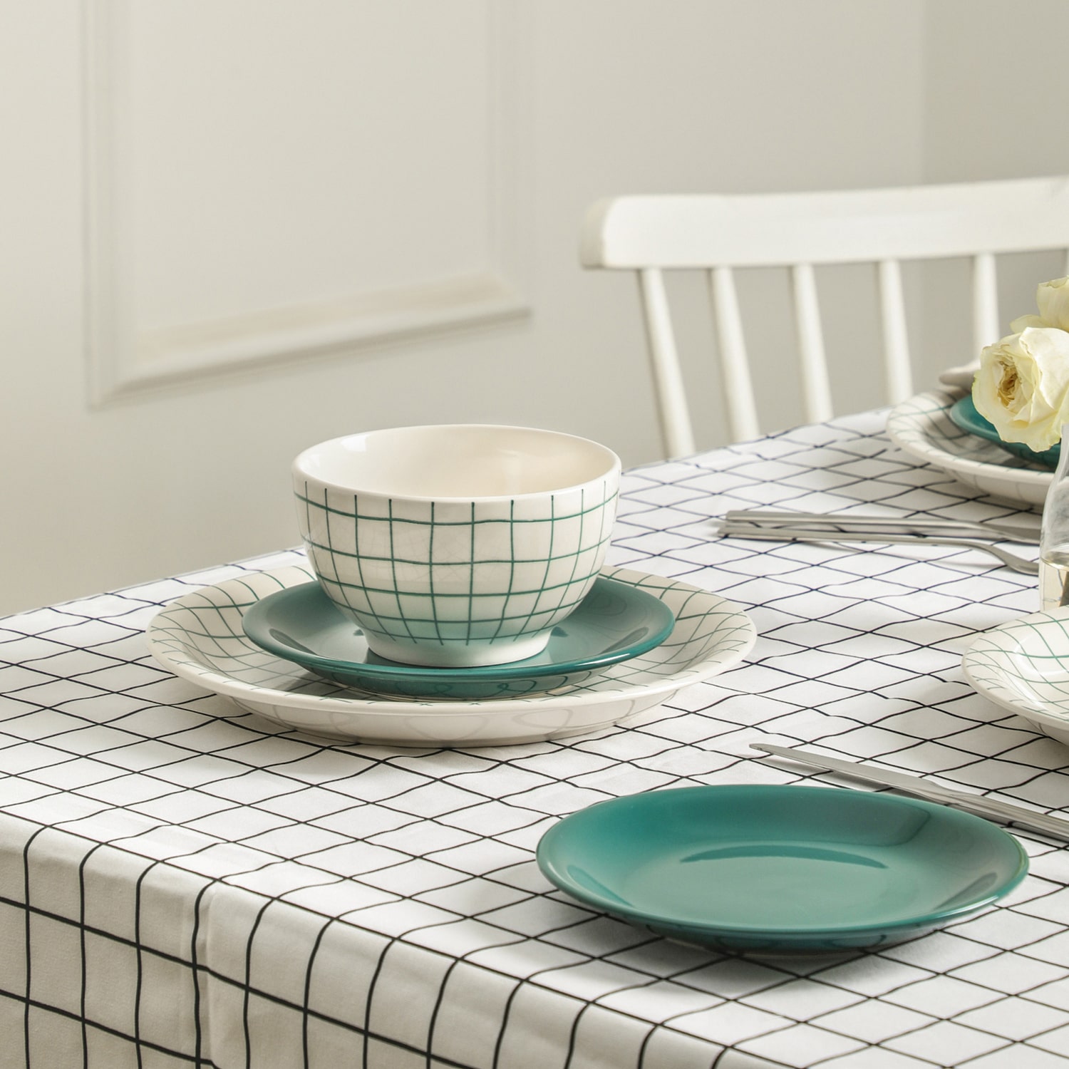 Stone + Lain Ash 12-pc. Stoneware Dinnerware Set