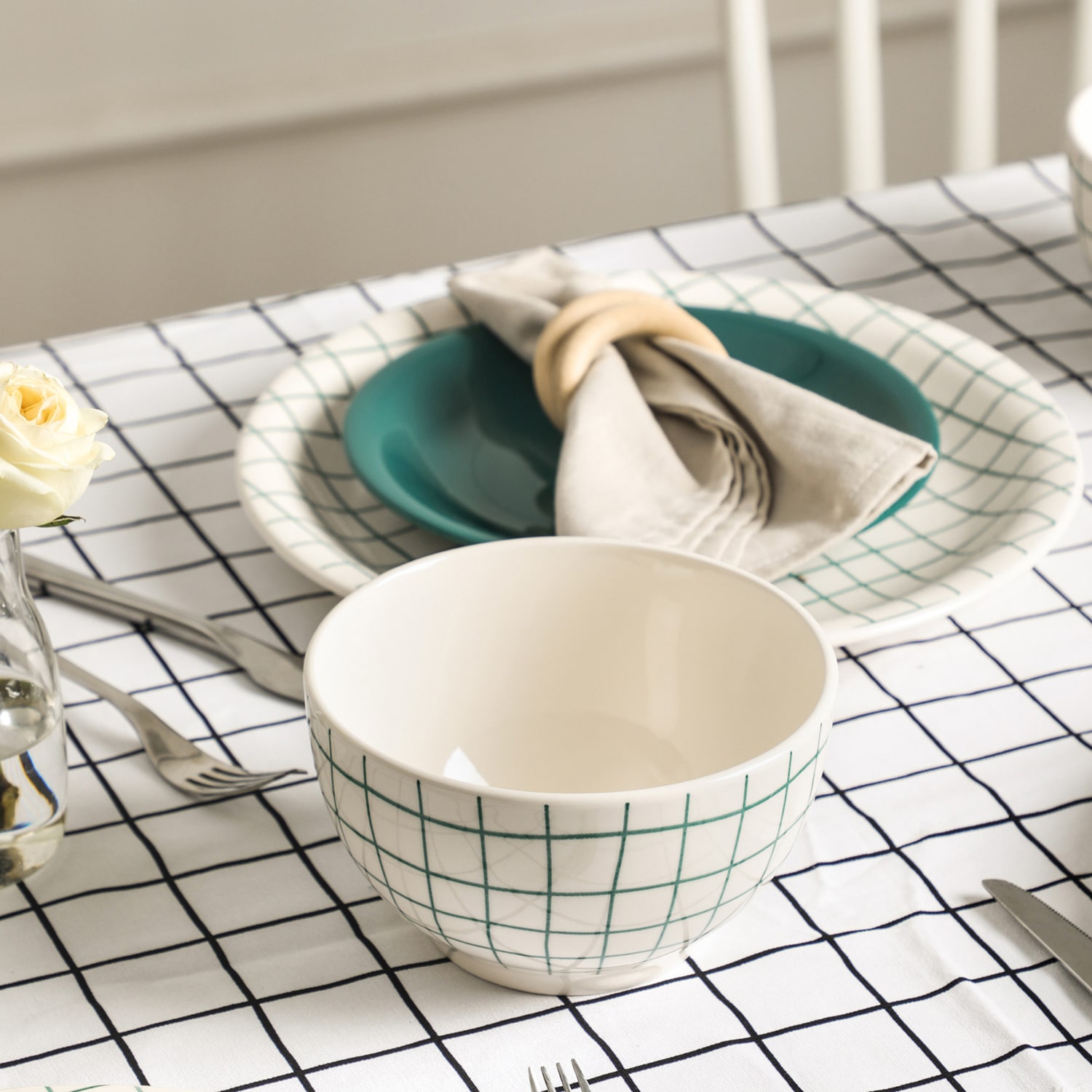 Stone + Lain Ash 12-pc. Stoneware Dinnerware Set