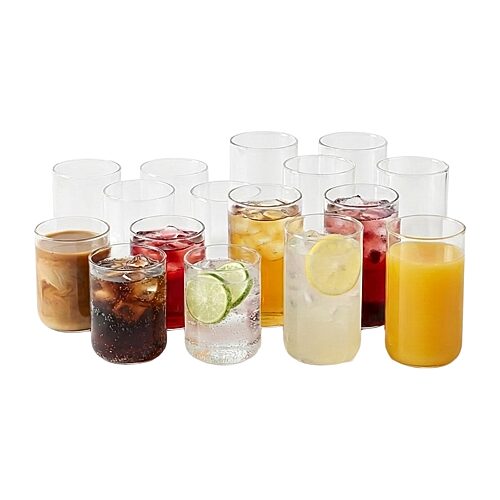 Stone + Lain Celina Glass Dinnerware Set, One Size, Clear