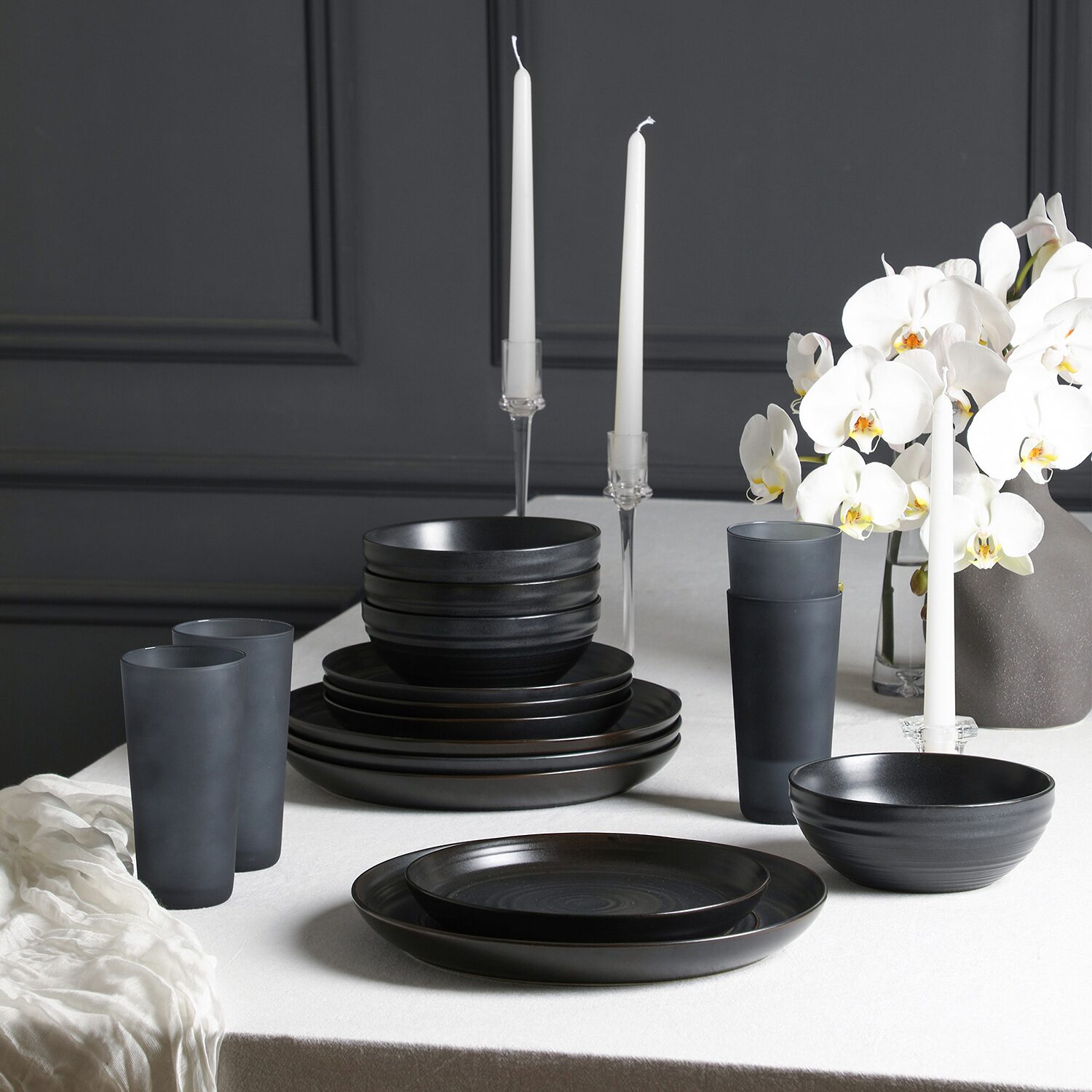 Stone + Lain Elio 16-pc. Stoneware Dinnerware Set
