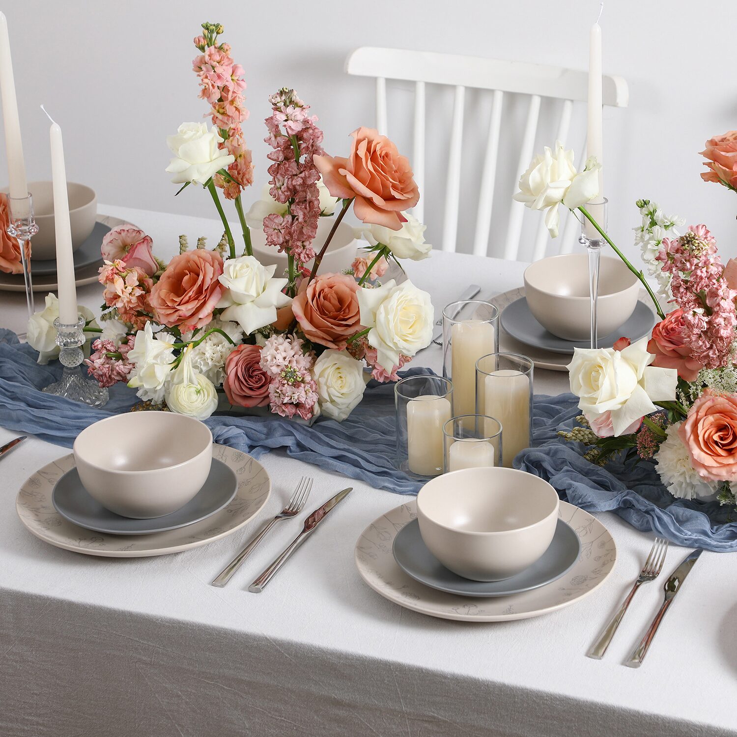 Stone + Lain Camelia 24-pc. Stoneware Dinnerware Set