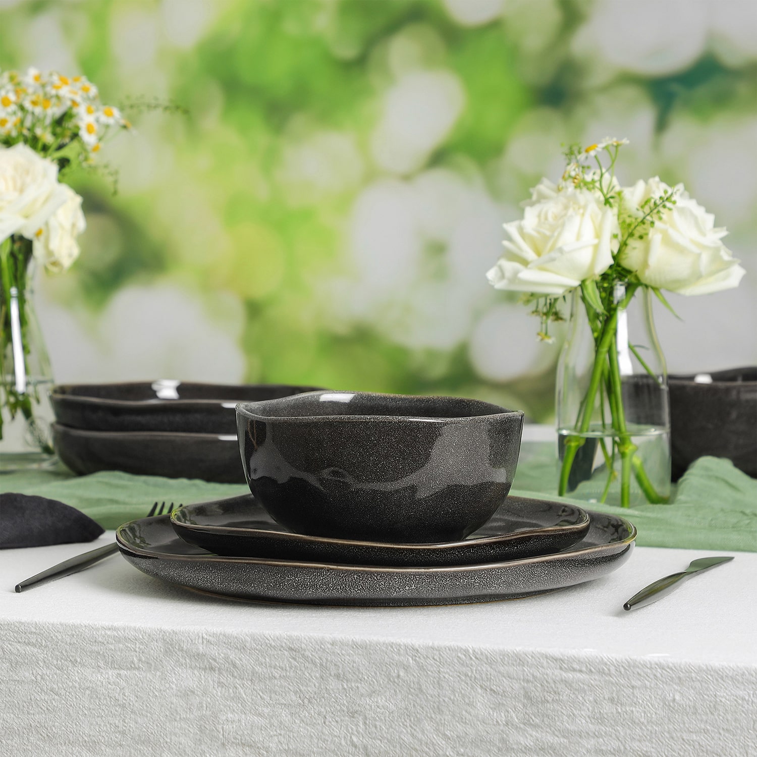 Stone + Lain Mirella 24-pc. Stoneware Dinnerware Set