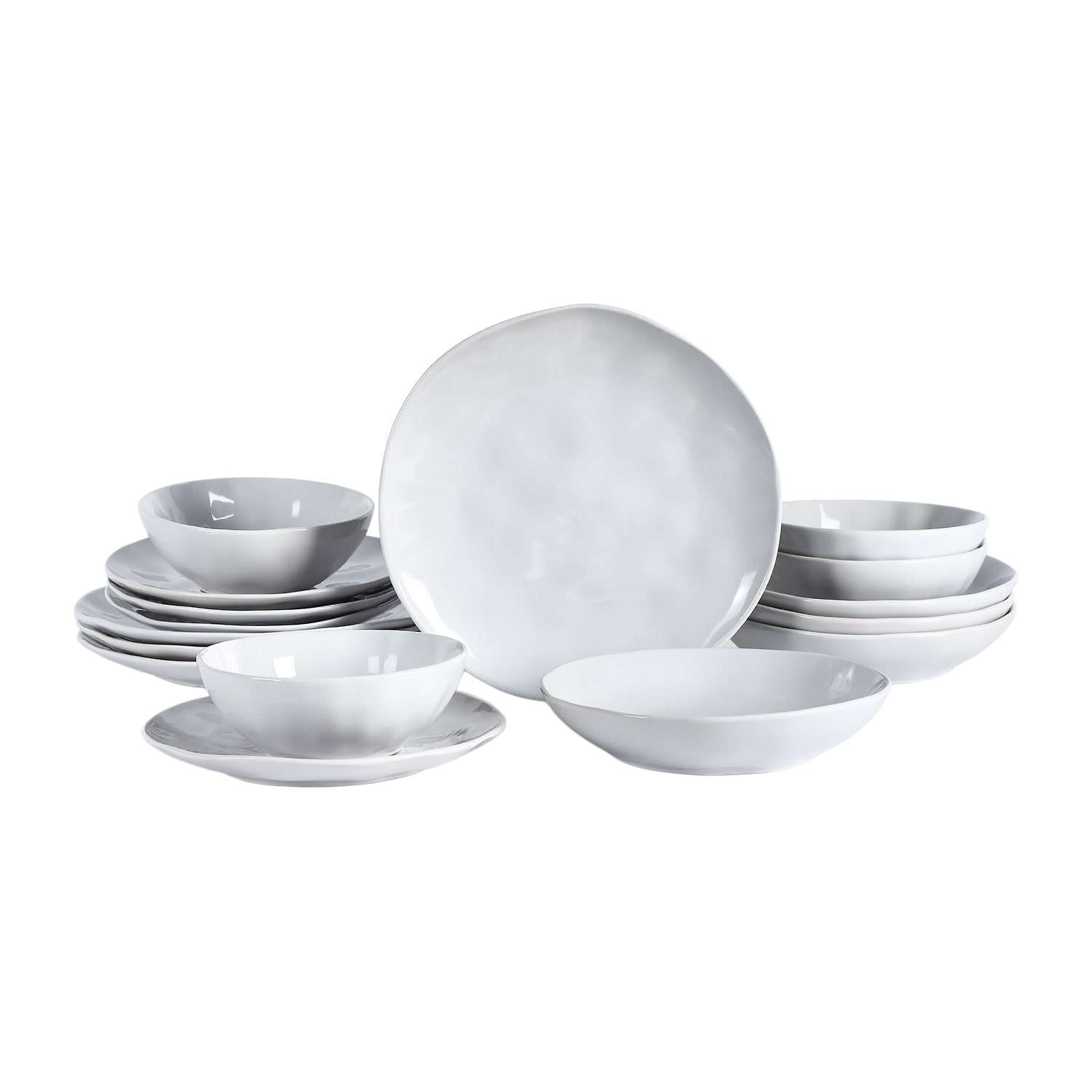 Stone + Lain Harper 16-pc. Stoneware Dinnerware Set, Color: White ...