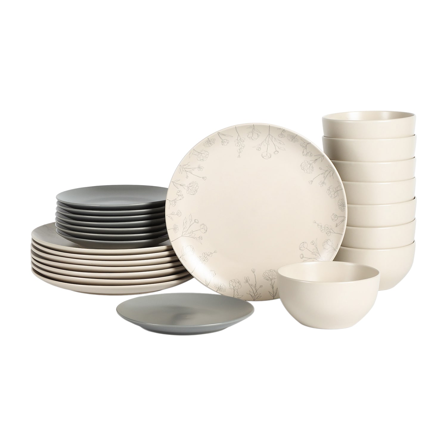 Stone + Lain Camelia 24-pc. Stoneware Dinnerware Set