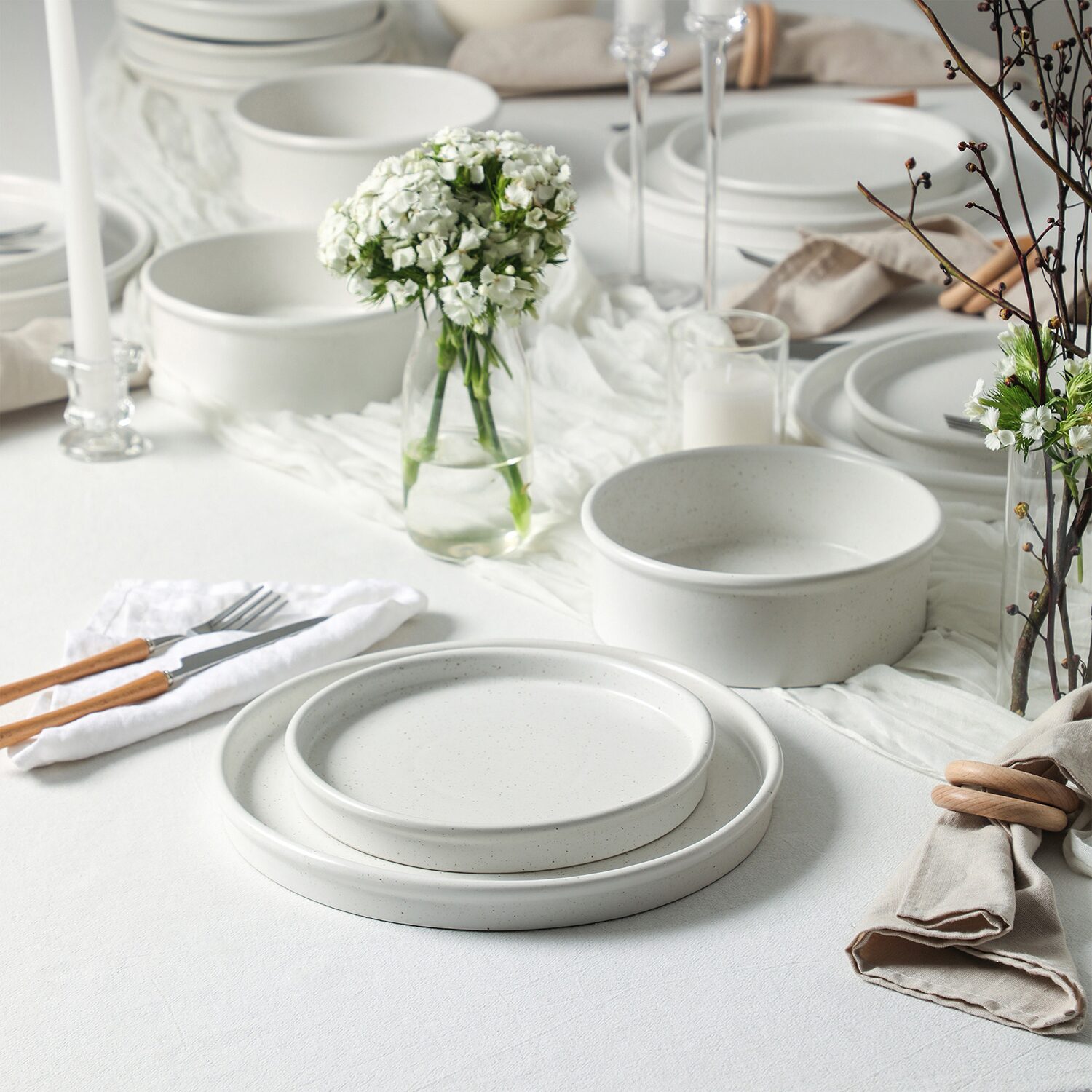 Stone + Lain Roscoe 12-pc. Stoneware Dinnerware Set