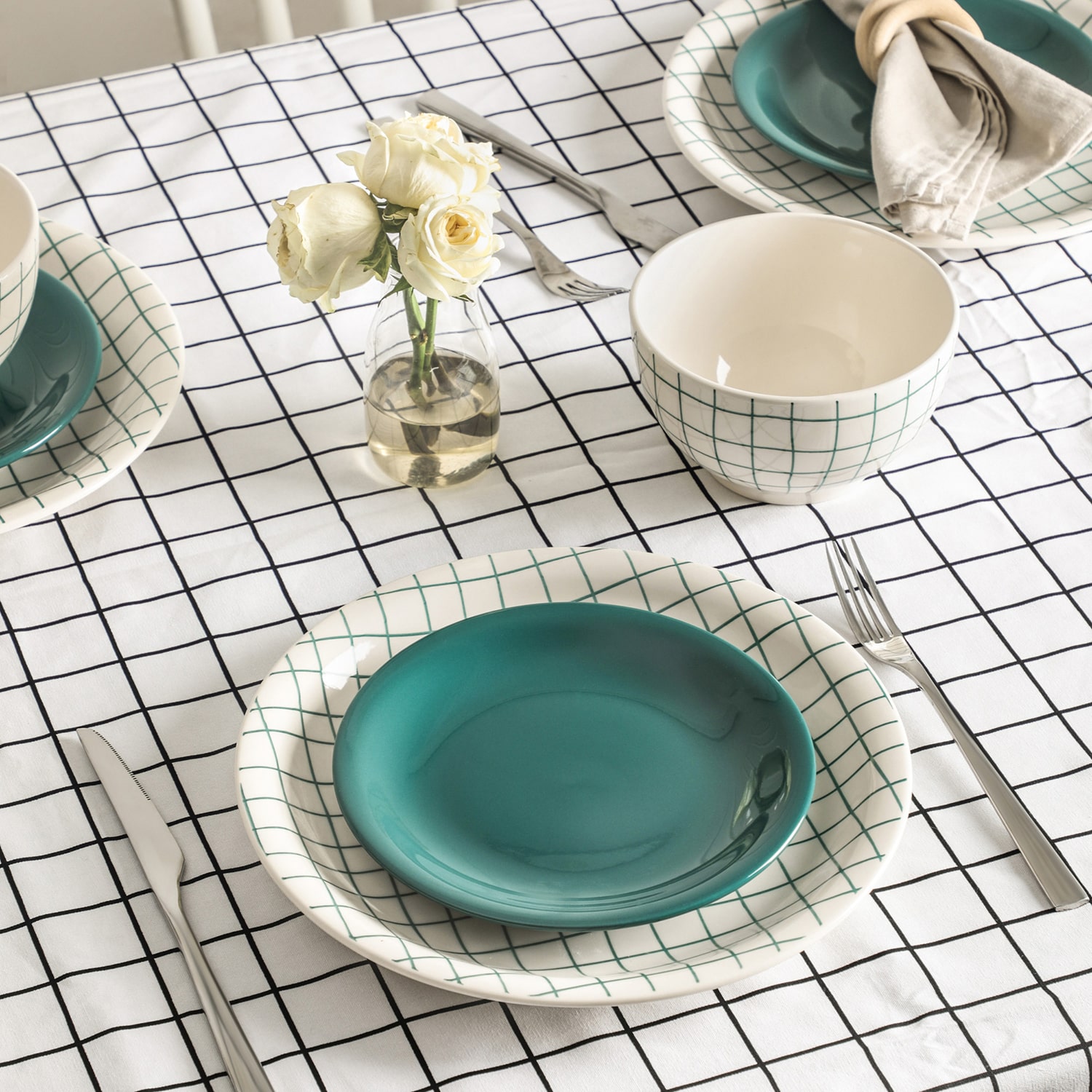 Stone + Lain Ash 12-pc. Stoneware Dinnerware Set
