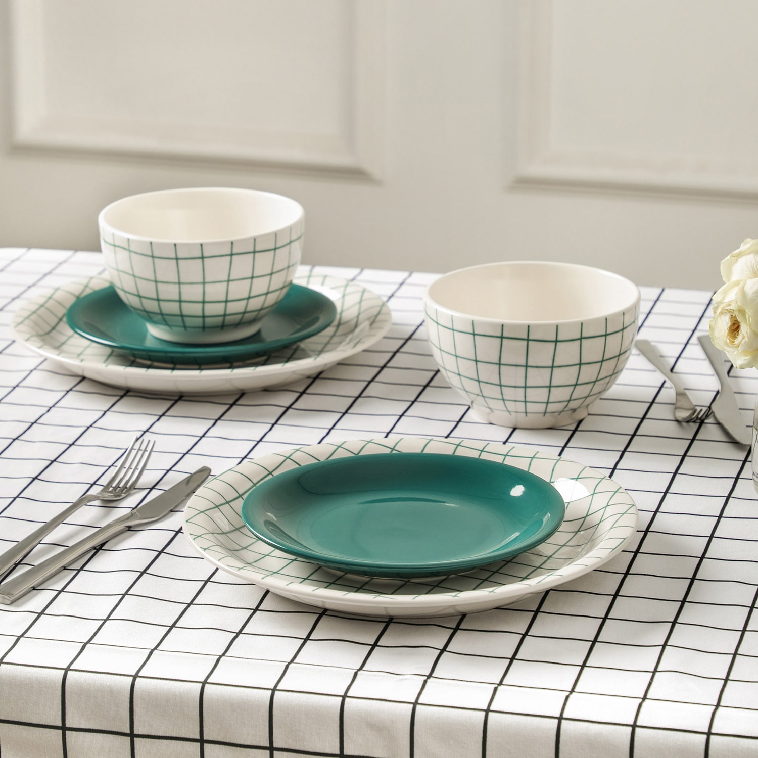 Stone + Lain Ash 12-pc. Stoneware Dinnerware Set
