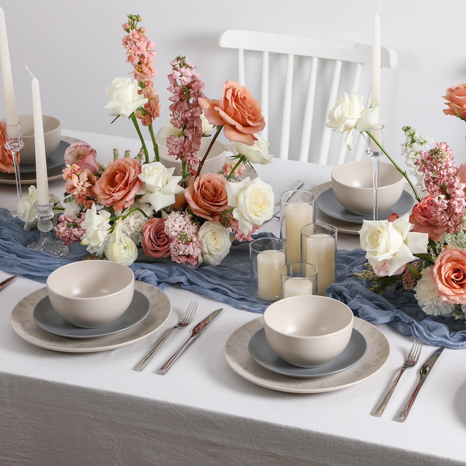 Stone + Lain Camelia 12-pc. Stoneware Dinnerware Set