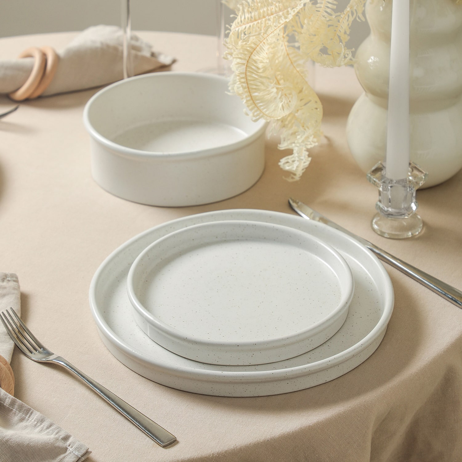 Stone + Lain Roscoe 12-pc. Stoneware Dinnerware Set