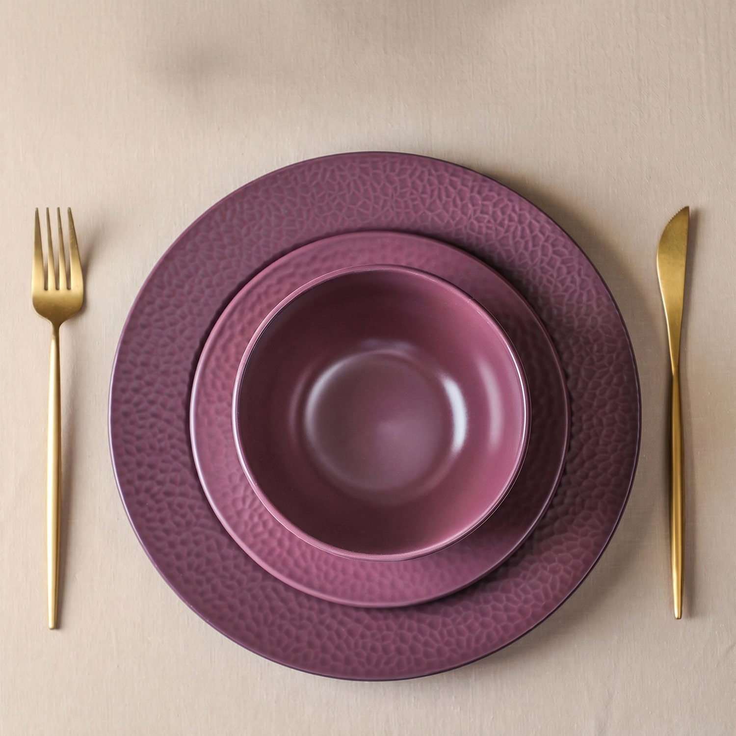 Stone + Lain Topaz -pc. Stoneware Dinnerware Set