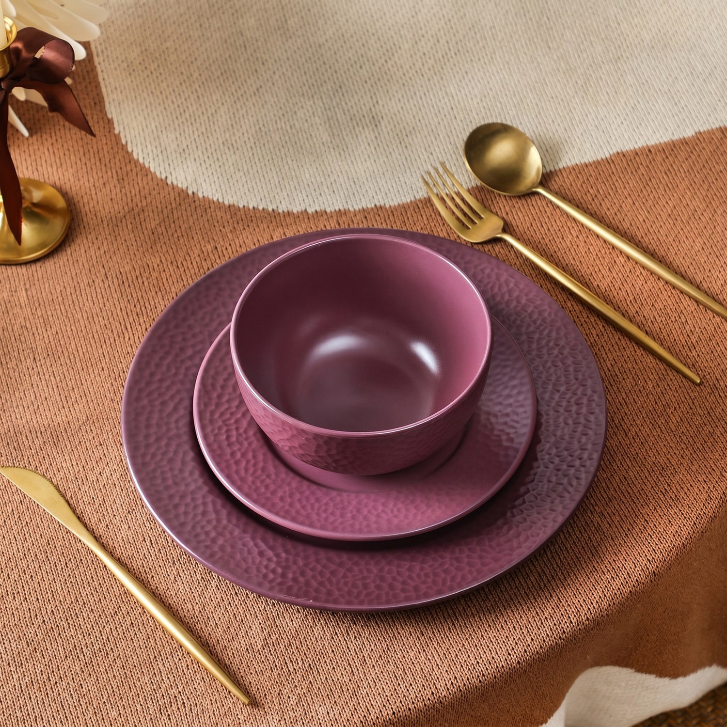 Stone + Lain Topaz -pc. Stoneware Dinnerware Set
