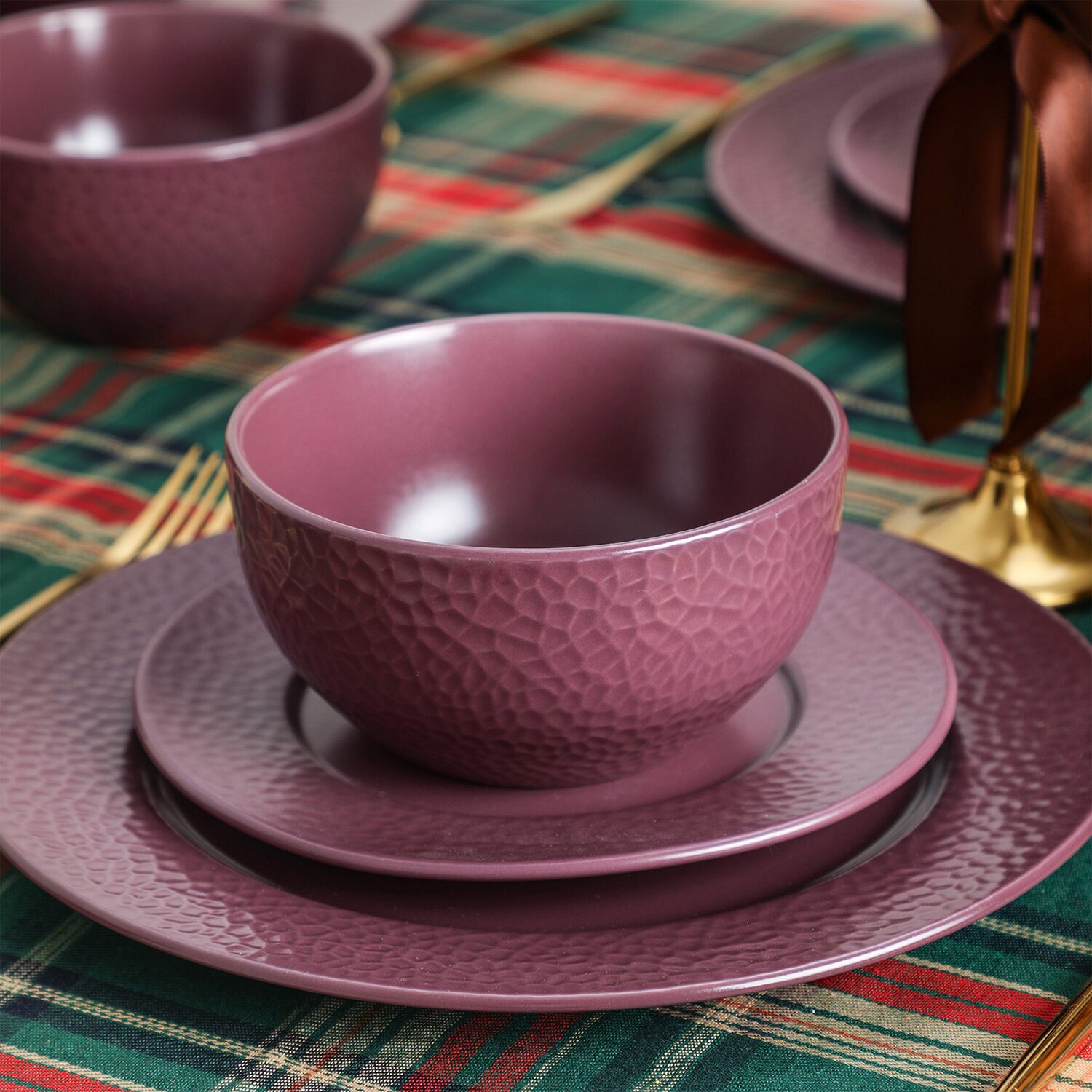 Stone + Lain Topaz -pc. Stoneware Dinnerware Set
