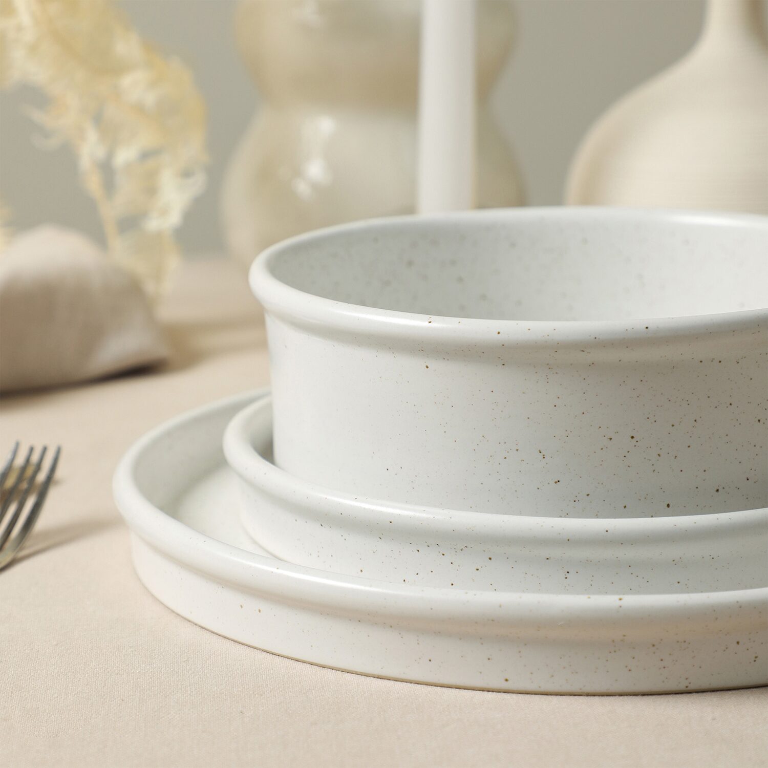 Stone + Lain Roscoe 12-pc. Stoneware Dinnerware Set