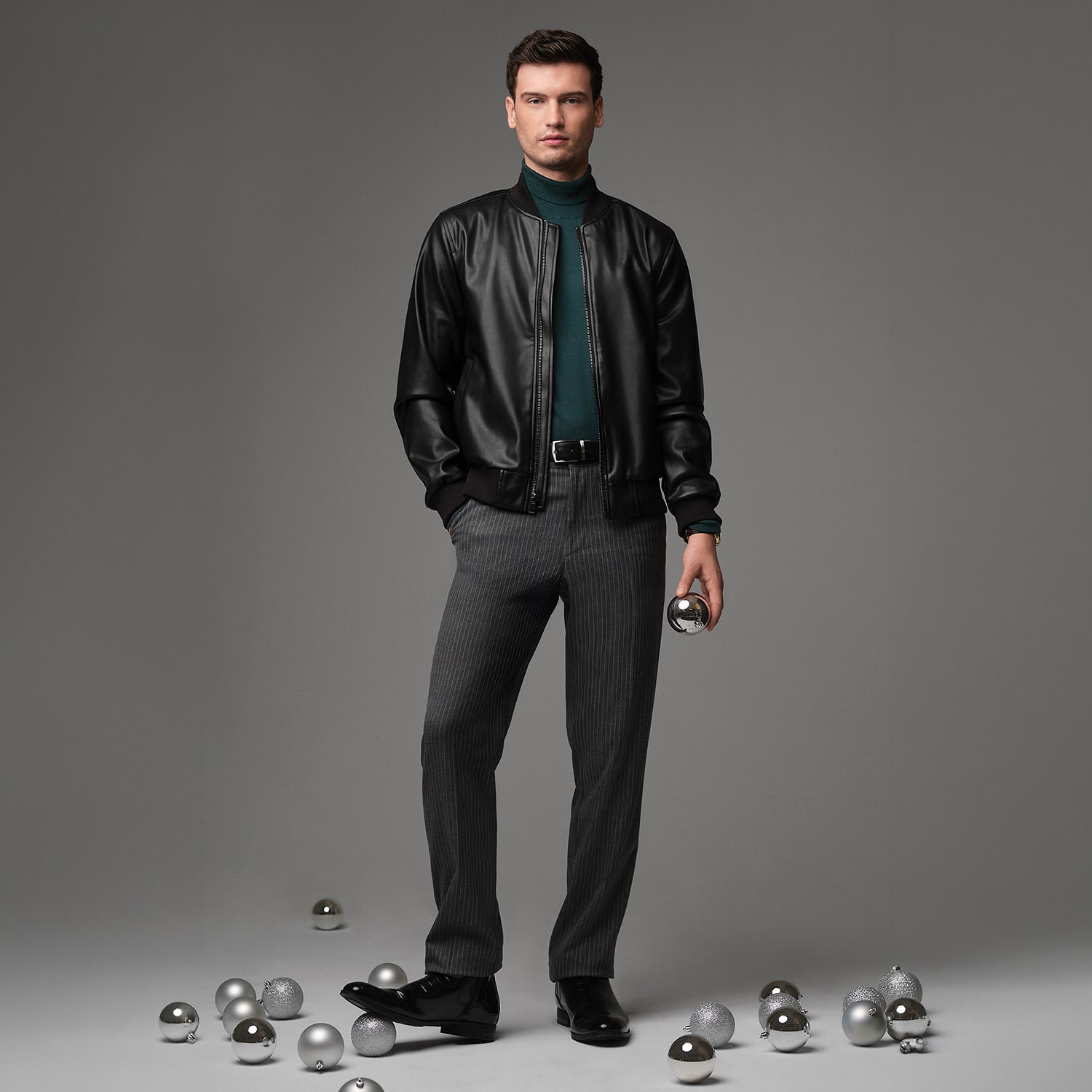 J. Ferrar Mens Lightweight Bomber Jacket