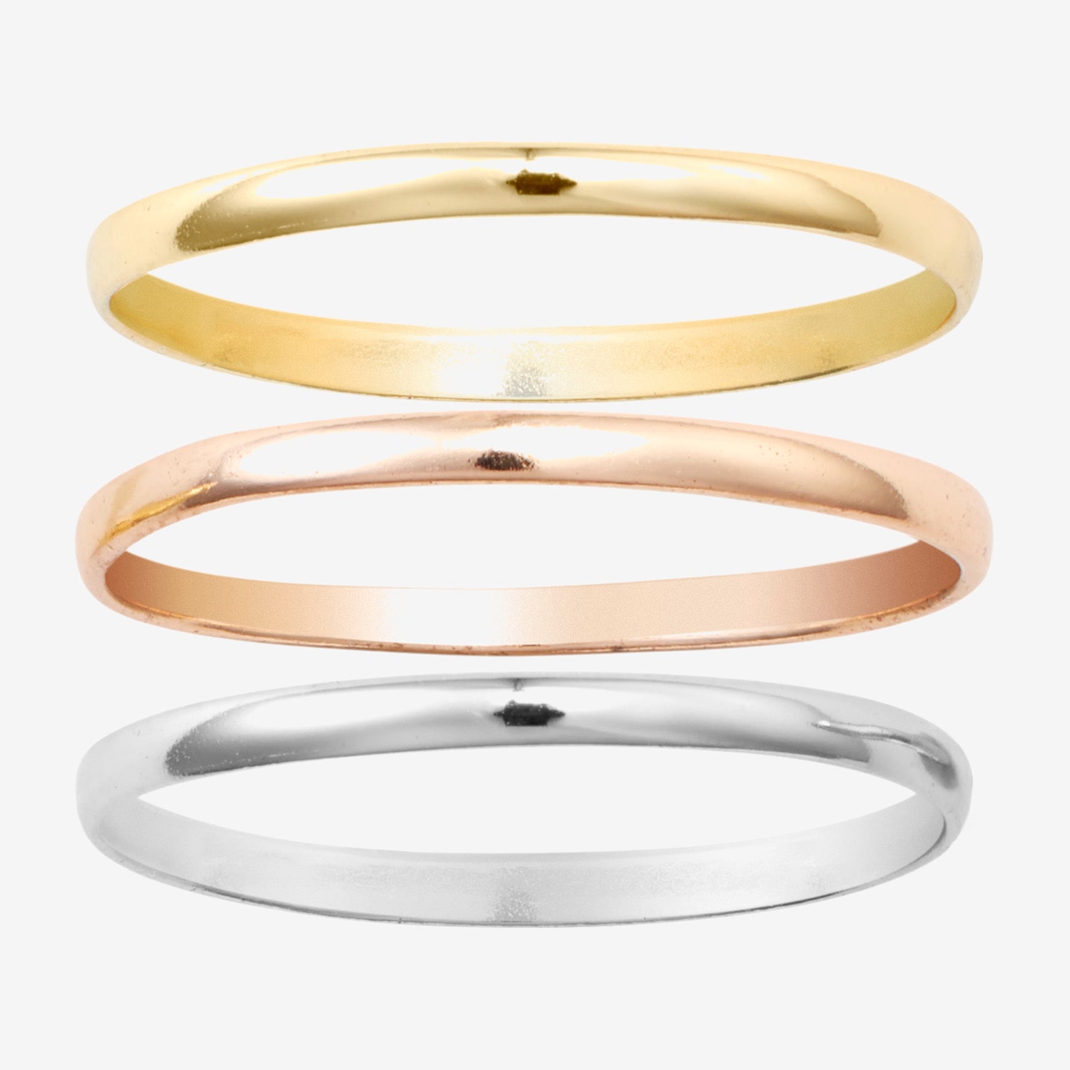 Silver Treasures Womens 14K Gold Over Silver 14K Rose Gold Over Silver ...