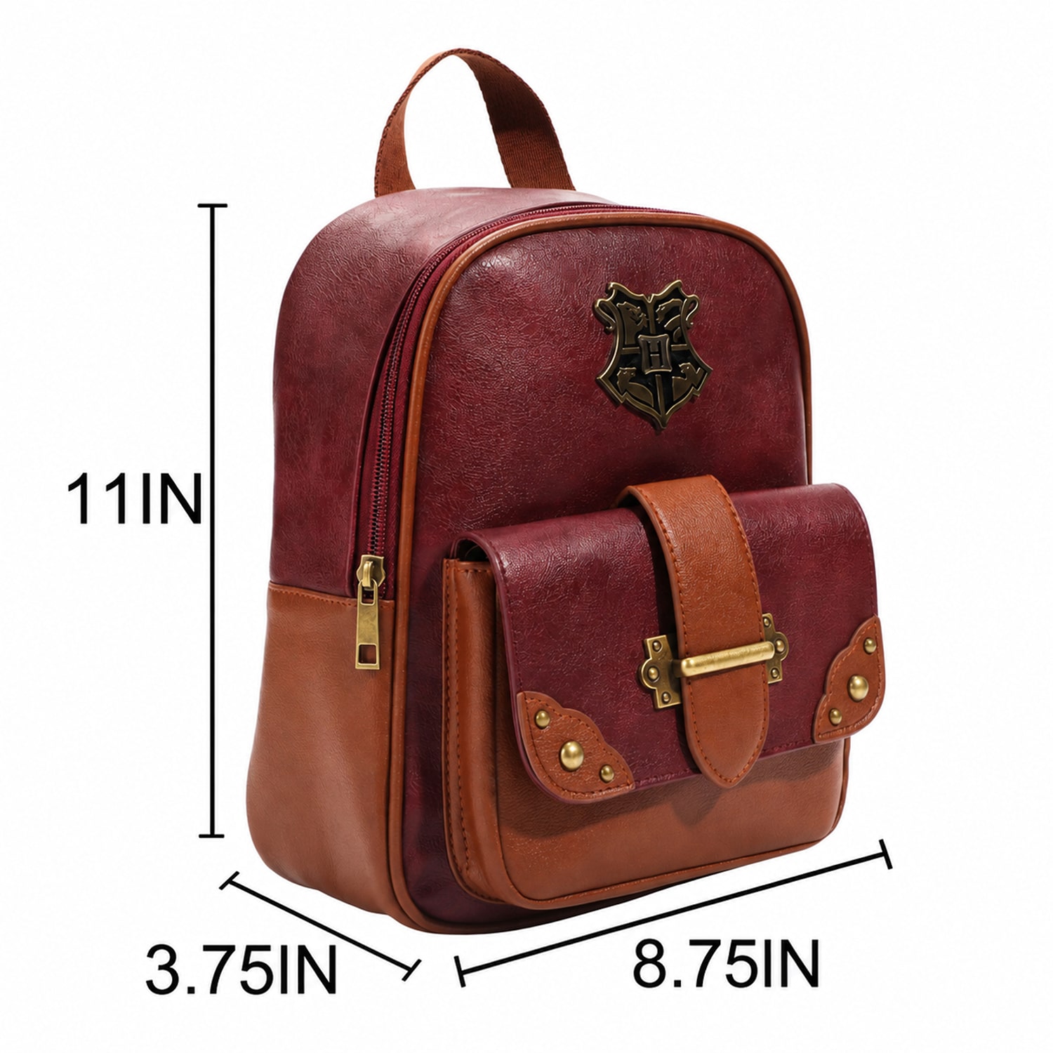 Harry Potter Hogwarts Crest 11In Mini Backpack for Adults