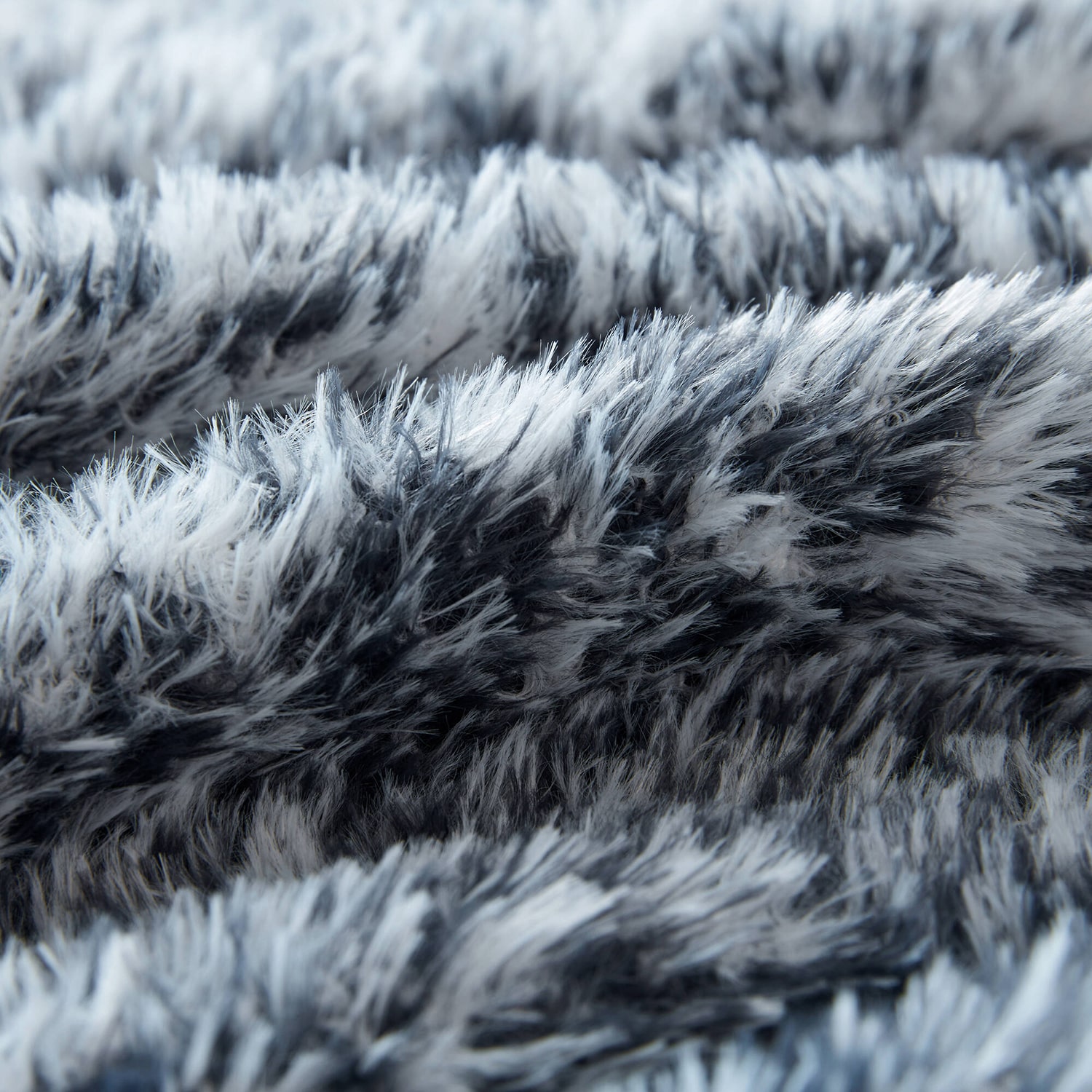 Madison Park Ombre Knit Faux Fur Throw