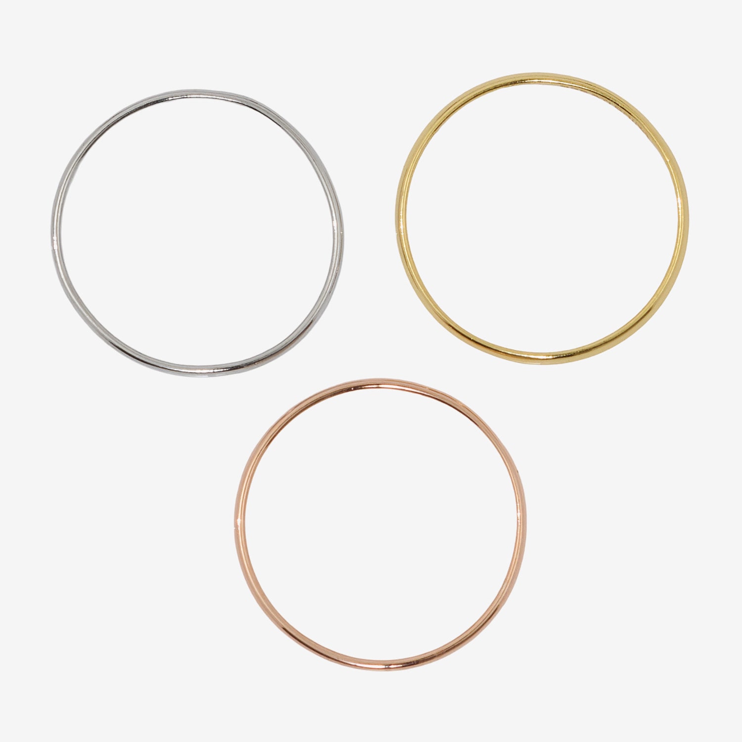 Silver Treasures Womens 14K Gold Over Silver 14K Rose Gold Over Silver Ring Set