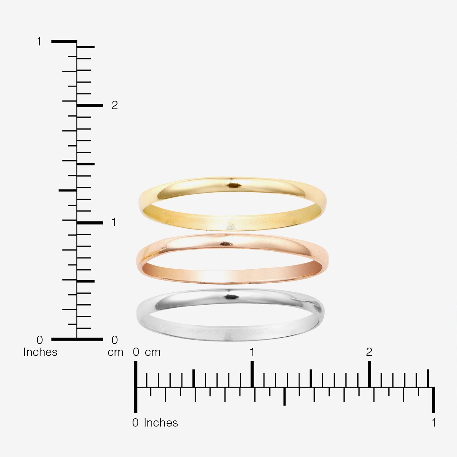 Silver Treasures Womens 14K Gold Over Silver 14K Rose Gold Over Silver Ring Set