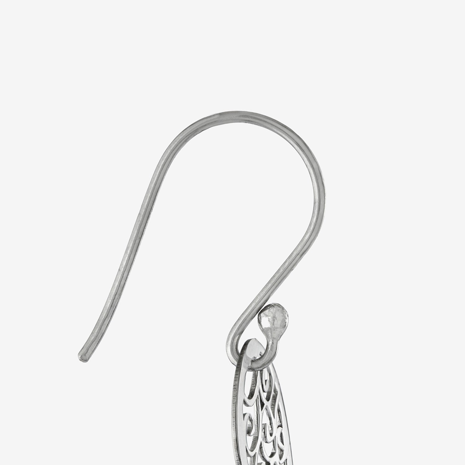 Silver Treasures Womens Sterling Silver Heart Drop Earrings