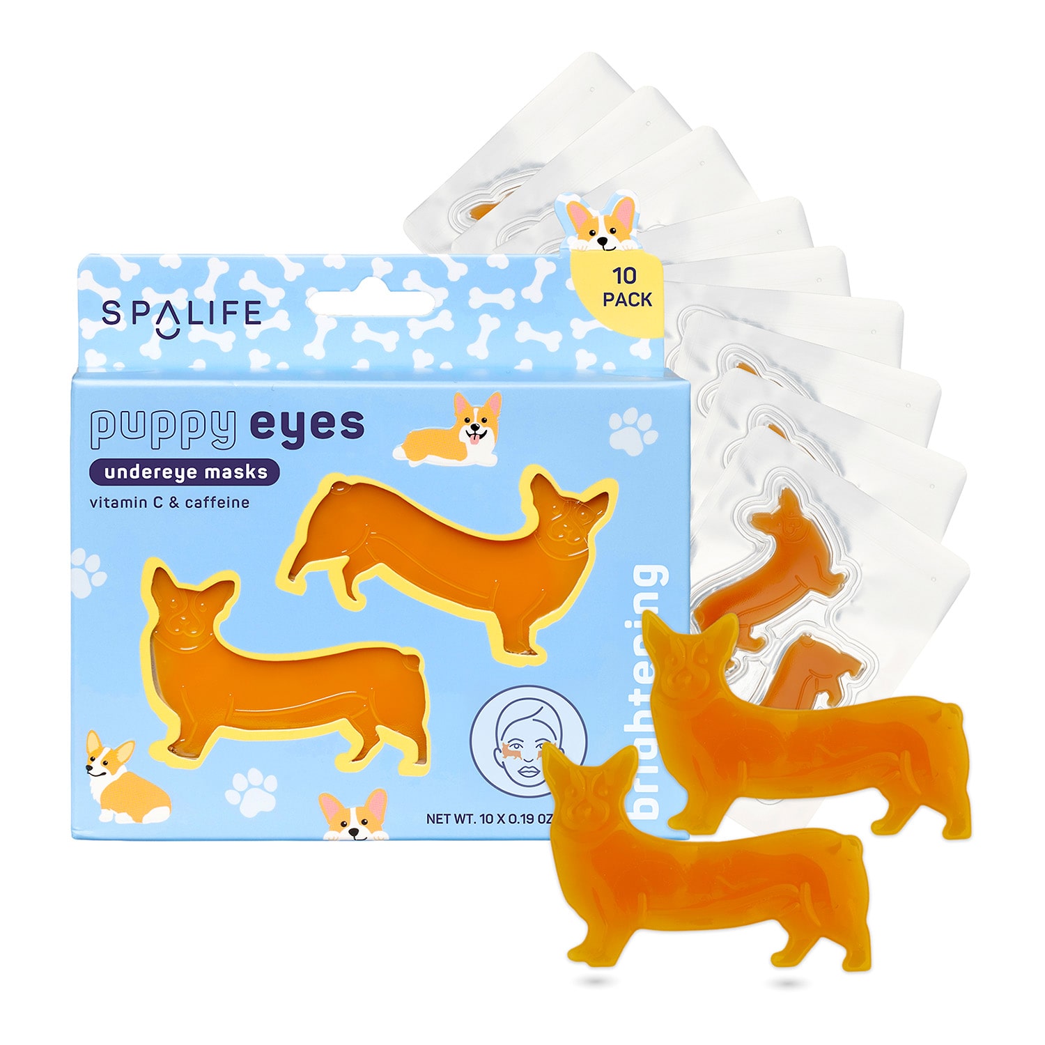 Spa Life Corgi Eye Masks, Color: Bright Blue - JCPenney