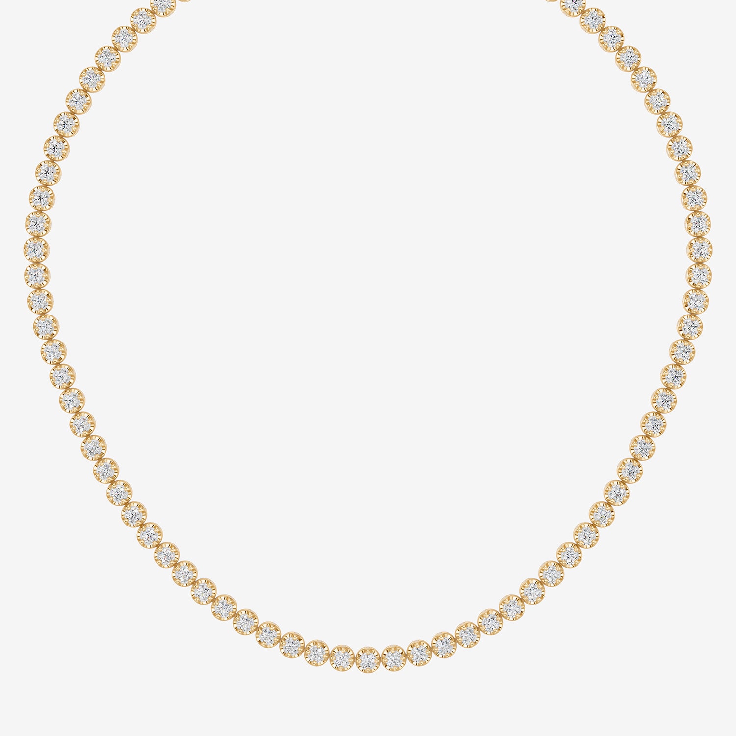 (G / Si2) Womens 7 Ct.T.W. Lab Grown White Diamond Sterling Silver 17 Inch Tennis Necklace