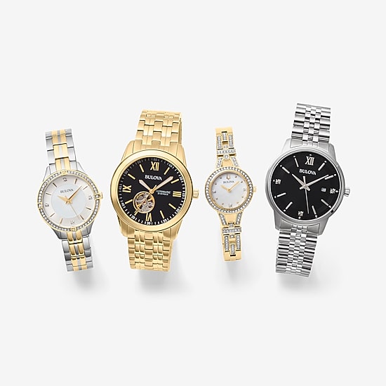 Bulova Crystal Womens Crystal Accent Two Tone Stainless Steel Bracelet Watch 98l273