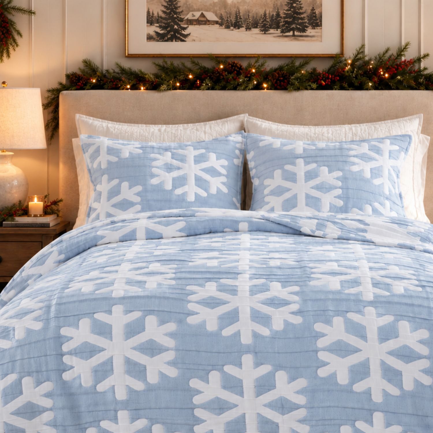 Linery Reversible Sticthed Quilt Set