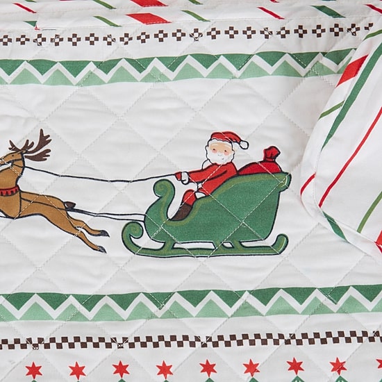 Linery Festive Christmas REVERSIBLE Quilt Set