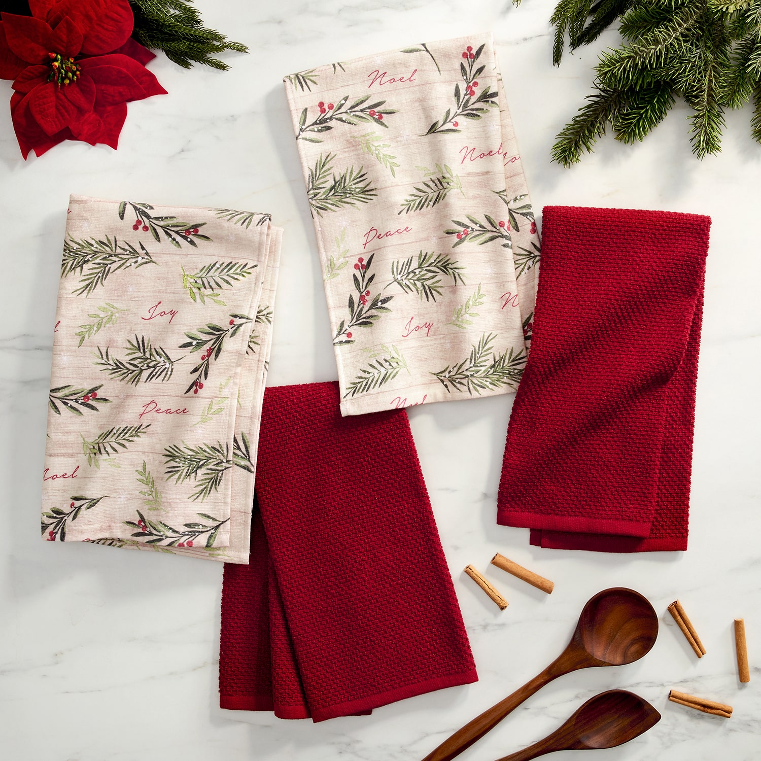 Josie Accessories Holiday Tree Trimmings 4-pc. Kitchen Towel