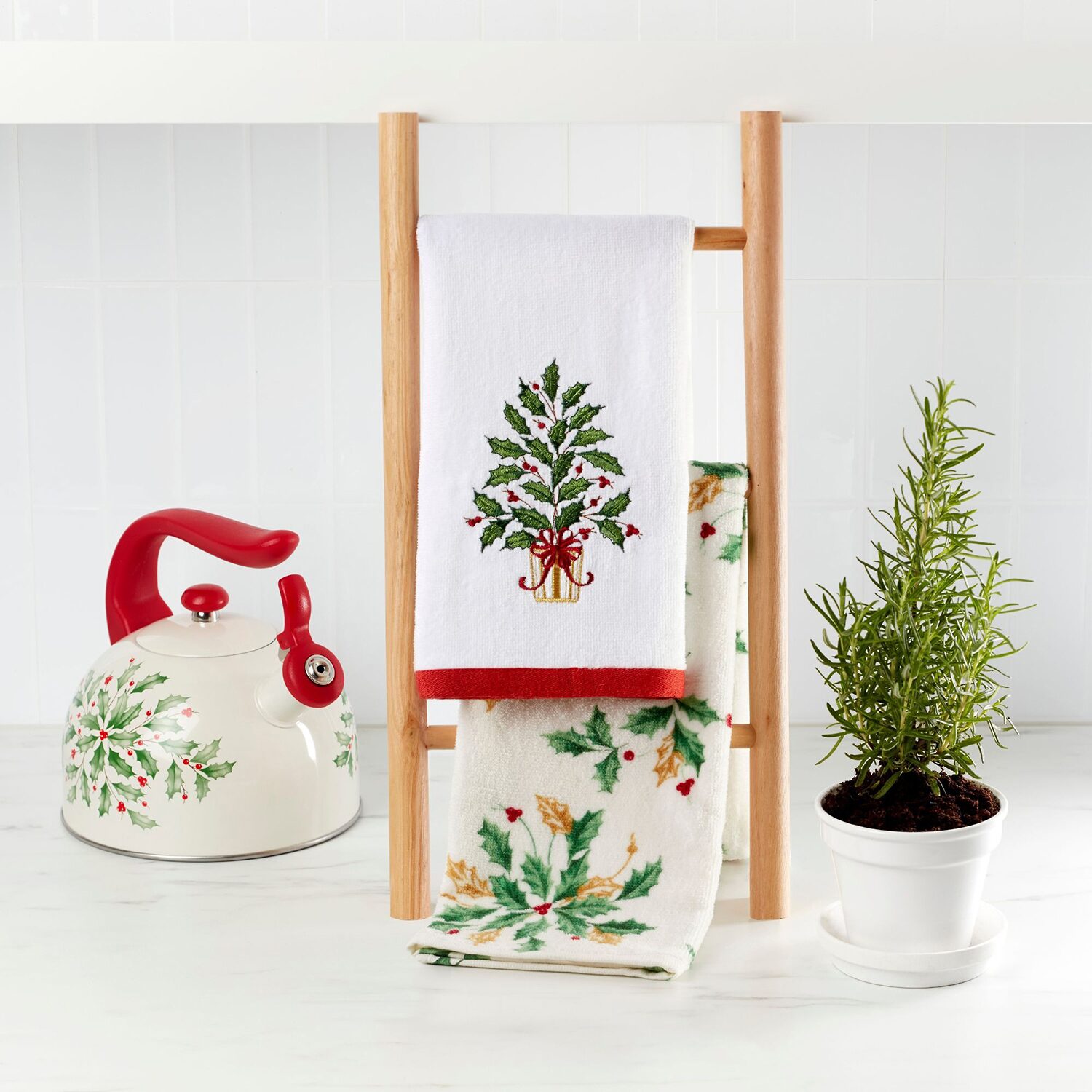 Lenox Holiday Tree 2 Pack Kitchen Towel