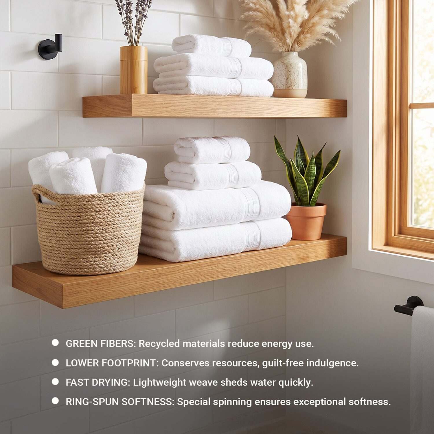 SUPERIOR® Eco-Friendly Cotton 2-pc. Bath Sheet