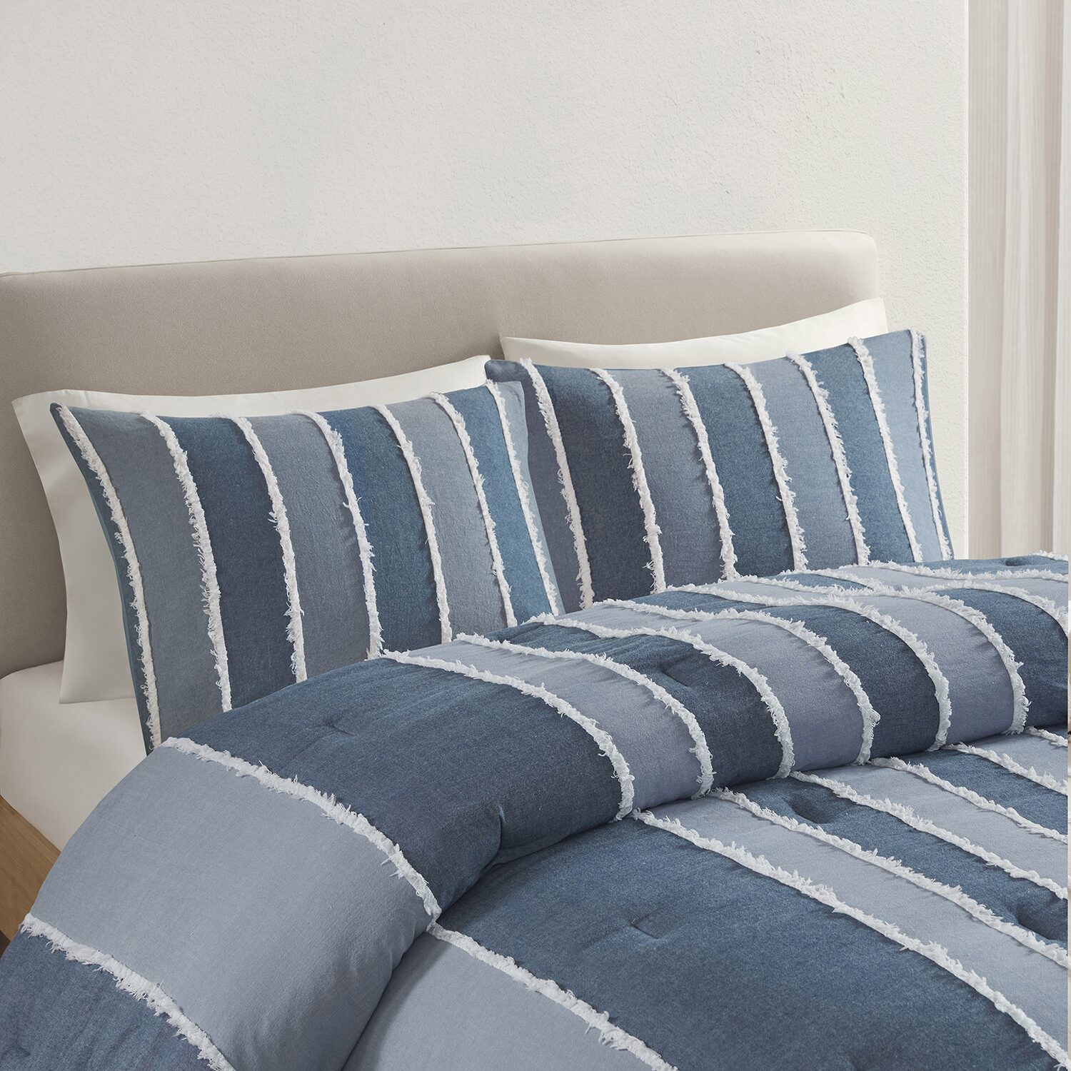 INK+IVY Shay Striped Cotton 3-pc. Midweight Comforter Set