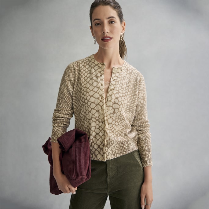 a.n.a Long Sleeve Animal Cardigan