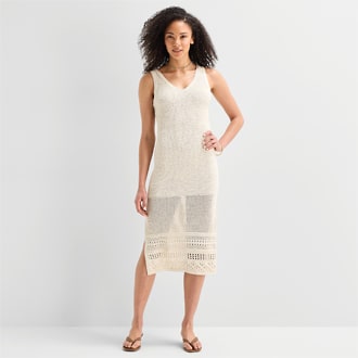 a.n.a Midi V Neck Sleeveless Maxi Dress