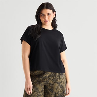a.n.a Womens Plus T-Shirt
