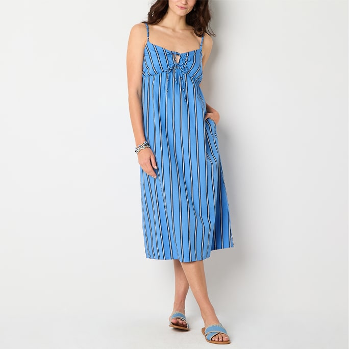a.n.a Womens Sleeveless Striped Sundress