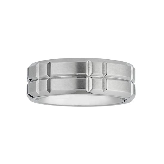 Mens 8MM Cobalt Wedding Band