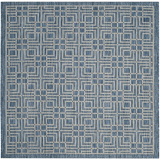 Safavieh Courtyard Collection Adelaide Geometric Indoor/Outdoor Square Area Rug