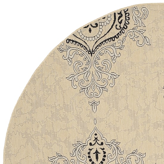 Safavieh Courtyard Collection Dedrick Medallion Indoor/Outdoor Round Area Rug
