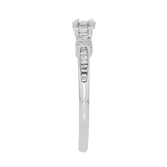 Womens 1/3 CT. T.W. Genuine White Diamond 10K Gold Engagement Ring