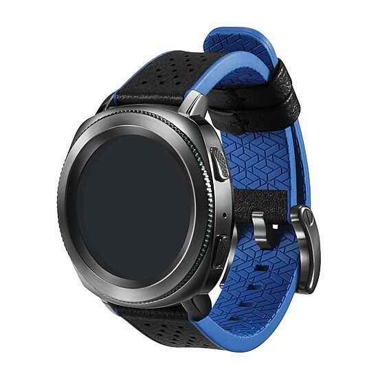 Samsung Galaxy 46mm Compatible Mens Blue Leather Watch Band Gp-R600breeaaa
